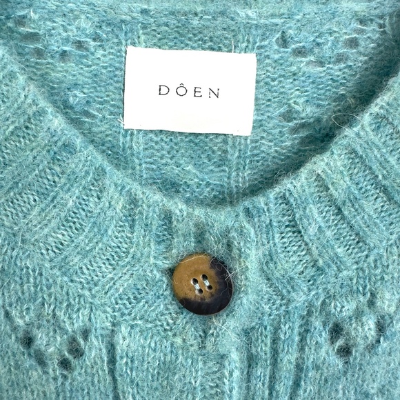 DOEN ADLER  CARDIGAN SWEATER  IN AGAVE Agave-size M - Picture 8 of 11